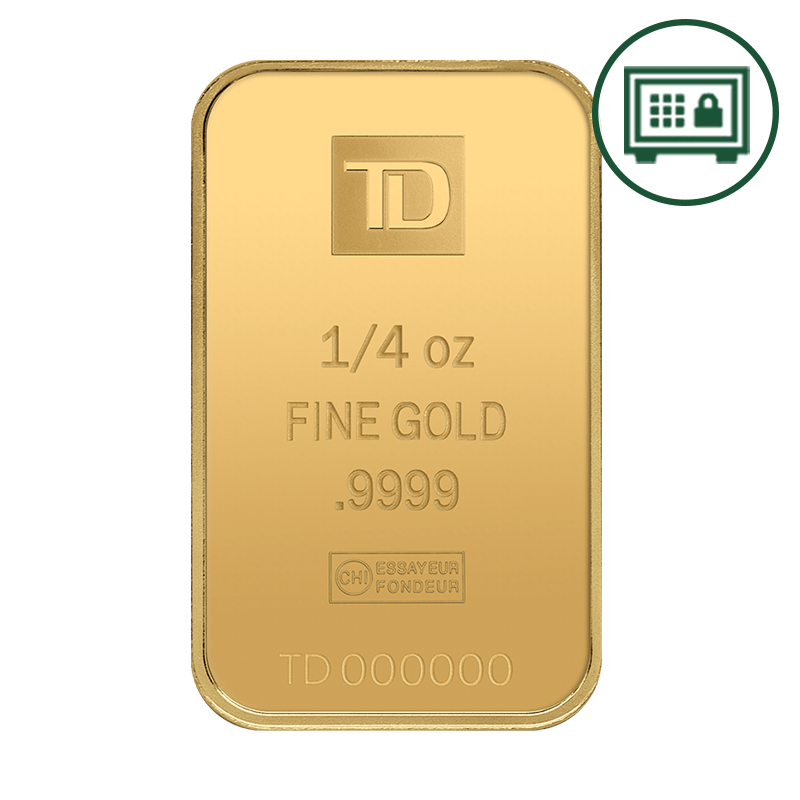 Image for 1/4 oz TD Gold Bar - Secure Storage from TD Precious Metals